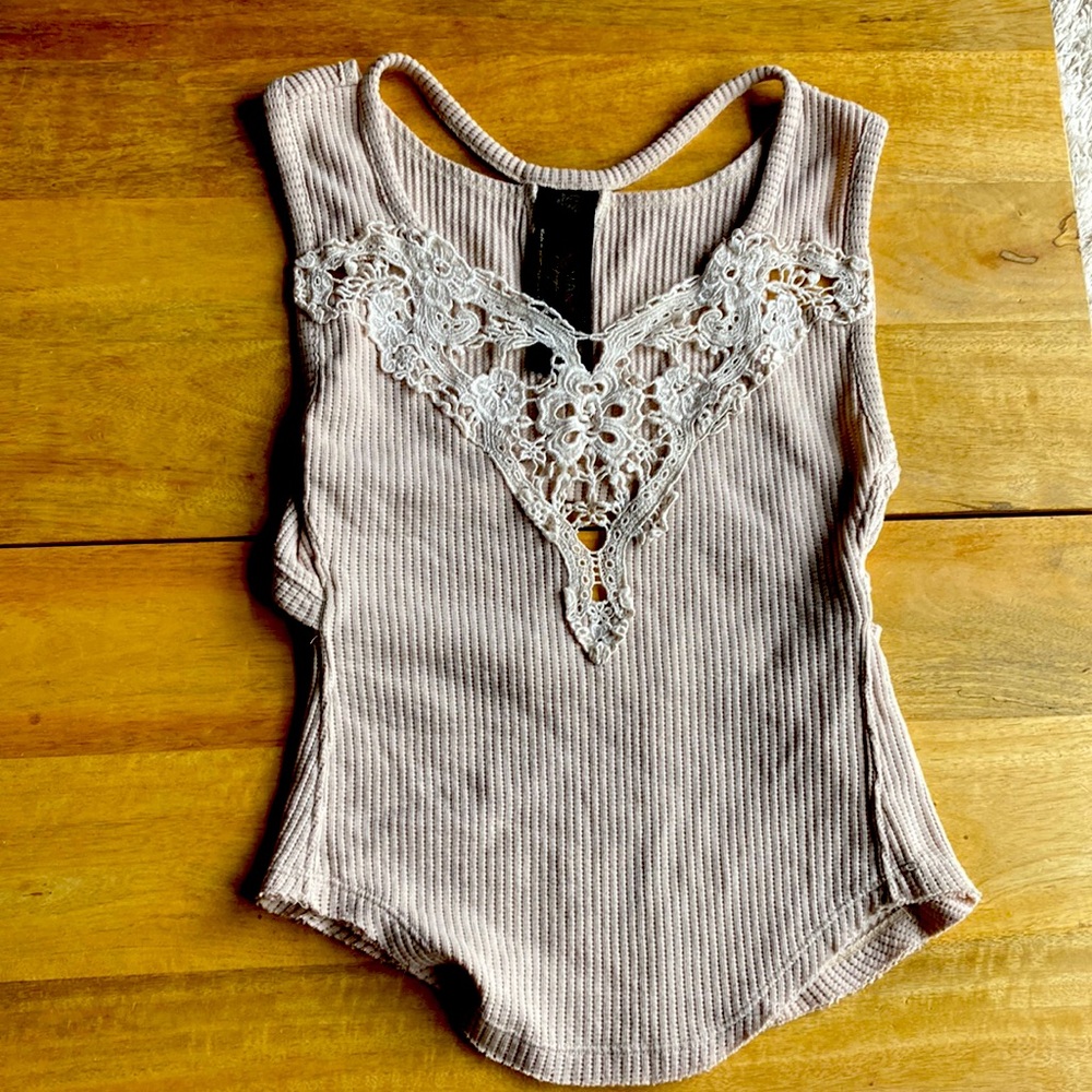 Free People New Romantics off white tank top